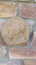 Load and play video in Gallery viewer, Roman Greek Socrates cameo bust plaque Sculptural wall relief plaque www.Neo-Mfg.com 7"
