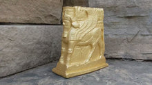 Load and play video in Gallery viewer, Historical Assyrian Lamassu Persian winged bull Guardian of Persepolis relief sculpture ancient replica Sculpture www.Neo-Mfg.com 6&quot;
