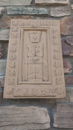 Inca Viracocha Tiwanaku monolithic Sculptural wall relief plaque 17" www.Neo-Mfg.com