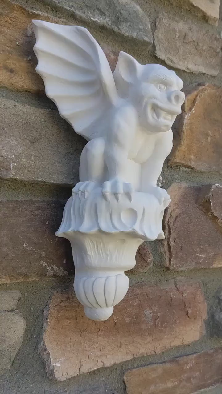 Gargoyle wall corbel Grotesque goblin sculpture www.NEO-MFG.com  winged beast