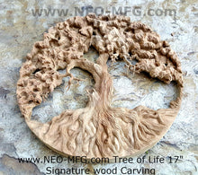 Load image into Gallery viewer, Nature Tree of Life Carve wall Art Sculpture Frieze Plaque Home decor 17&quot; www.neo-mfg.com
