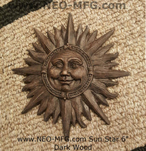 Load image into Gallery viewer, Celestial Sun Star Pendant Sculpture Wall plaque art decor www.NEO-MFG.com 6.75&quot;
