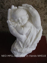 Load image into Gallery viewer, Baby sleeping in Fathers hands sculpture statue  www.Neo-Mfg.mfg 8&quot;
