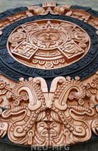 Load image into Gallery viewer, History MAYAN AZTEC CALENDAR Sculptural wall relief plaque 19&quot; Museum Quality Neo-Mfg Cold Cast Metal
