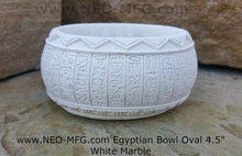 Load image into Gallery viewer, History Egyptian Hieroglyphics Bowl Vessel  Oval container www.Neo-Mfg.com 4.5&quot;
