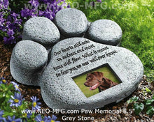 Load image into Gallery viewer, Animal Dog / Cat Paw Pet Memorial stone sculpture www.Neo-Mfg.com 8.5&quot;
