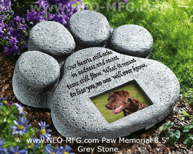 Animal Dog / Cat Paw Pet Memorial stone sculpture www.Neo-Mfg.com 8.5"