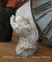 Load image into Gallery viewer, Baby sleeping in Fathers hands sculpture statue  www.Neo-Mfg.mfg 8&quot;
