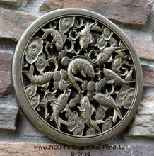 Load image into Gallery viewer, Animal Koi Pond Carved style Sculpture Statue Plaque 10&quot; www.Neo-Mfg.com c7
