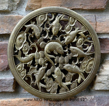 Load image into Gallery viewer, Animal Koi Pond Carved style Sculpture Statue Plaque 10&quot; www.Neo-Mfg.com c7
