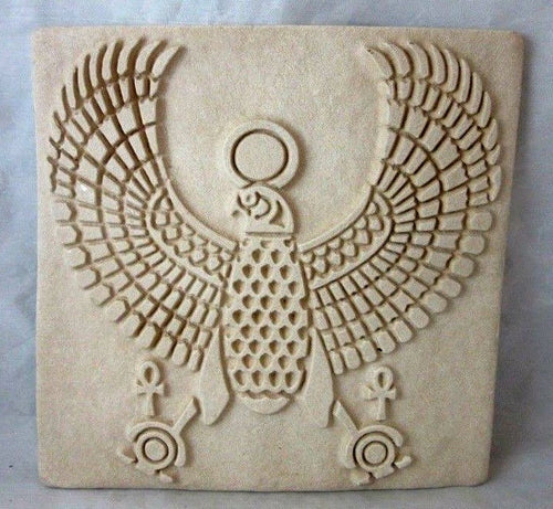 History Egyptian Horus Sculptural wall relief plaque www.Neo-Mfg.com 7"