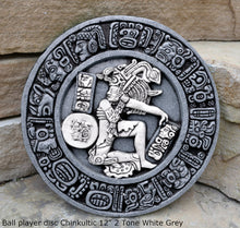 Load image into Gallery viewer, History Aztec Maya Mesoamerica Ball player disc  Chinkultic plaque wall Sculpture Statue www.Neo-Mfg.com 12&quot;
