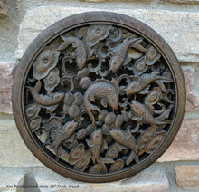 Load image into Gallery viewer, Animal Koi Pond Carved style Sculpture Statue Plaque 10&quot; www.Neo-Mfg.com c7
