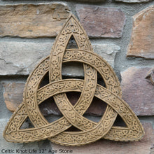 Load image into Gallery viewer, Celtic decor Trinity Knot life triquetra Wall Plaque sculpture Irish www.Neo-Mfg.com 12&quot;
