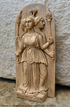 Load image into Gallery viewer, Hecate or Hekate triple goddess wall Sculpture www.Neo-Mfg.com 7&quot; alter
