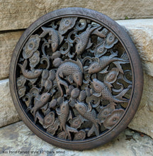 Load image into Gallery viewer, Animal Koi Pond Carved style Sculpture Statue Plaque 10&quot; www.Neo-Mfg.com c7
