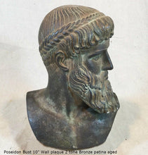 Load image into Gallery viewer, Roman Greek Poseidon bust  Sculpture 10&quot; www.Neo-Mfg.com home decor Museum Reproduction
