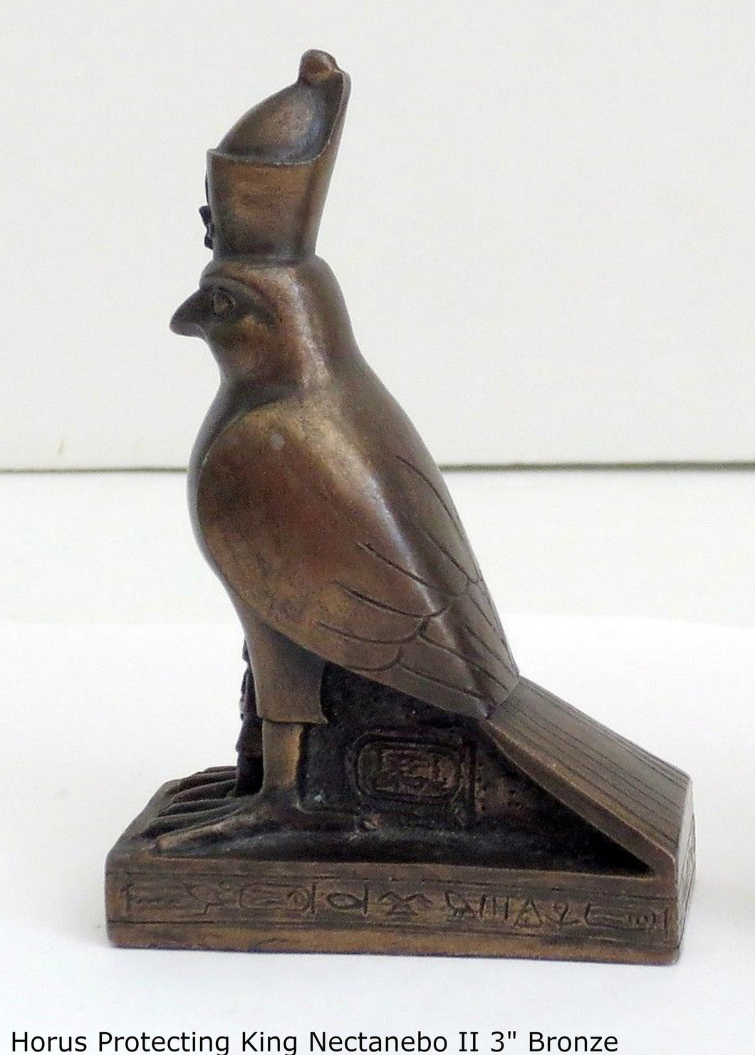 History Egyptian Horus Protecting King Nectanebo II www.Neo-Mfg.com 3" Home decor Rare