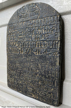 Load image into Gallery viewer, History Egyptian Magic Stela Sculptural wall relief  www.Neo-Mfg.com 15&quot;
