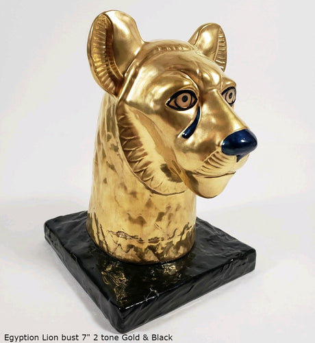 History Egyptian Goddess Sekhmet Lion Bust Sculpture Statue 7" www.Neo-Mfg.com