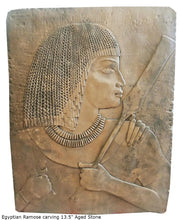 Load image into Gallery viewer, Egyptian Ramose Vizier Amenhotep Sculptural wall relief  plaque www.Neo-Mfg.com 13.5&quot;
