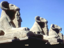 Load image into Gallery viewer, Egyptian Sphinx Ram-Headed Temple Amun Karnak Carving sculpture statue 8.75&quot; www.Neo-Mfg.com

