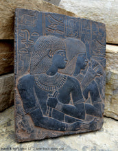 Load image into Gallery viewer, History Egyptian MAYA &amp; WIFE stela Plaque Artifact  Sculpture 12&quot; www.Neo-Mfg.com home decor

