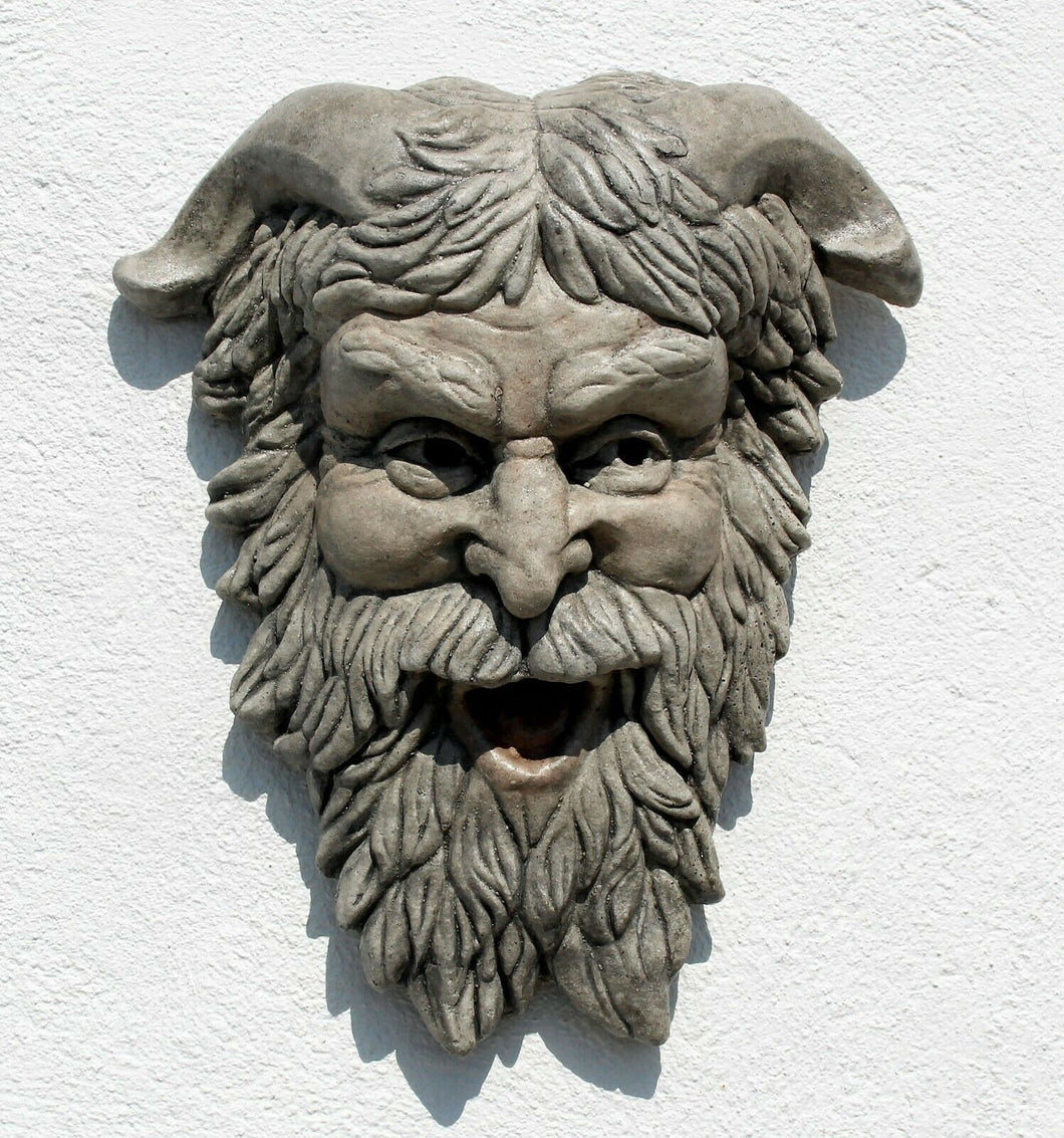 Celtic Cernunnos, Horned Deity Greenman bust  Sculpture 16" www.Neo-Mfg.com home decor