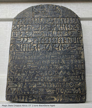 Load image into Gallery viewer, History Egyptian Magic Stela Sculptural wall relief  www.Neo-Mfg.com 15&quot;
