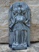 Load image into Gallery viewer, Hecate or Hekate triple goddess wall Sculpture www.Neo-Mfg.com 7&quot; alter
