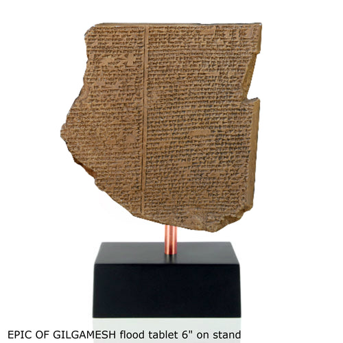 History EPIC OF GILGAMESH Pre-Biblical Deluge flood Story museum replica cuneiform tablet Sculpture 6" www.Neo-Mfg.com home decor