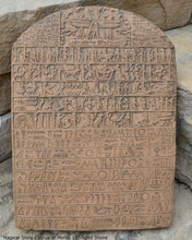 Load image into Gallery viewer, History Egyptian Magic Stela Sculptural wall relief  www.Neo-Mfg.com 15&quot;
