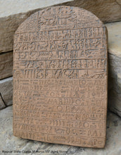Load image into Gallery viewer, History Egyptian Magic Stela Sculptural wall relief  www.Neo-Mfg.com 15&quot;
