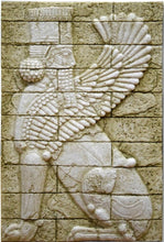 Load image into Gallery viewer, Assyrian Mesopotamian Sphinx wall plaque art Sculpture 14&quot; www.Neo-Mfg.com Museum reproduction
