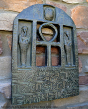 Load image into Gallery viewer, History Egyptian Stele for Senebef and Ipta Scarab Artifact Carved Sculpture Statue 16&quot; Tall www.Neo-Mfg.com Museum reproduction

