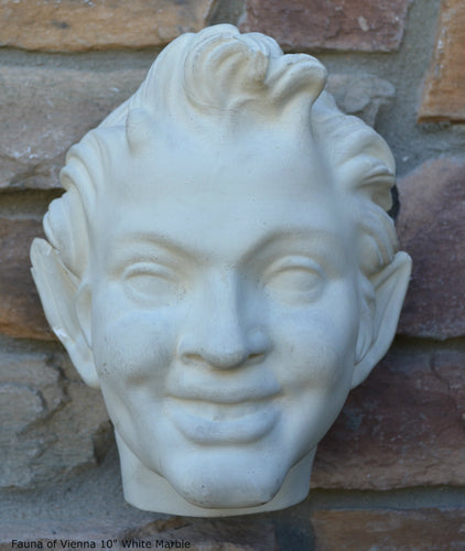 Roman Greek Faun of Vienne Bust Pan Satyr Fauna bust  Sculpture wall plaque 10" www.Neo-Mfg.com home decor Museum Reproduction