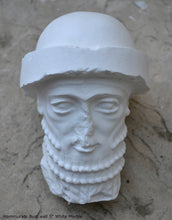 Load image into Gallery viewer, Assyrian Hammurabi Bust wall Plaque Babylonian statue fragment replica Mesopotamian sculpture Artifact 5&quot; www.Neo-Mfg.com
