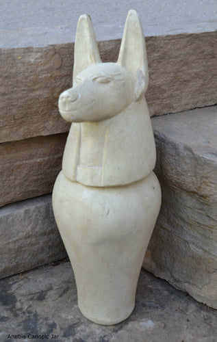 History Egyptian Duamutef Anubis Canopic Jackal Tomb of Aafenmut 4 Sons Horus Statue Sculpture  www.Neo-Mfg.com Museum reproduction
