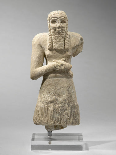 Mesopotamia Pray man Ginak at Edine Fragment art Sculpture 10" www.Neo-Mfg.com Museum reproduction
