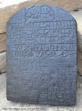 Load image into Gallery viewer, History Egyptian Magic Stela Sculptural wall relief  www.Neo-Mfg.com 15&quot;
