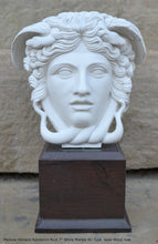 Load image into Gallery viewer, History Medusa Versace Rondanini Bust design Artifact Carved Sculpture Statue 7&quot; www.Neo-Mfg.com Mounted on base
