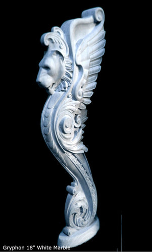 Gryphon Corbel Carved Sculpture Statue  www.Neo-Mfg.com 18" wall art home garden decor