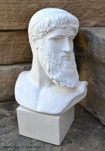 Load image into Gallery viewer, Roman Greek Poseidon bust  Sculpture 13&quot; www.Neo-Mfg.com home decor Museum Reproduction
