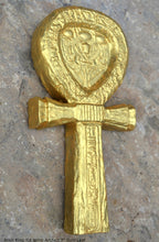 Load image into Gallery viewer, History Egyptian Ankh King Tut tomb Artifact Sculpture Statue 7&quot; Tall www.Neo-Mfg.com wall plaque museum replica

