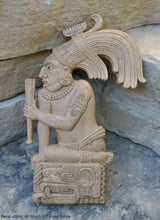 Load image into Gallery viewer, History Aztec Maya Pakal Sculpture Statue 17&quot; Tall Wall Neo-Mfg
