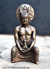 Load image into Gallery viewer, Satyr Faun Idol Phallus 3&quot; Sculpture statue 3&quot; www.Neo-Mfg.com Home decor mystical Pan Faunus

