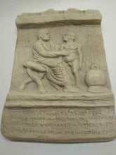Load image into Gallery viewer, Roman Greek Tombstone of Jason, the Physician Artifact Carved Sculpture Statue   6&quot; www.Neo-Mfg.com
