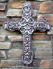 Load image into Gallery viewer, Religious Cross Celtic Ring wall art plaque decor Sculpture 25&quot; www.NEO-MFG.com White marble
