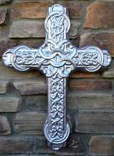 Load image into Gallery viewer, Religious Cross Celtic Ring wall art plaque decor Sculpture 25&quot; www.NEO-MFG.com White marble

