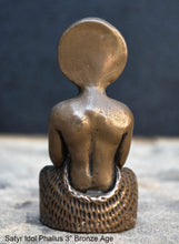 Load image into Gallery viewer, Satyr Faun Idol Phallus 3&quot; Sculpture statue 3&quot; www.Neo-Mfg.com Home decor mystical Pan Faunus

